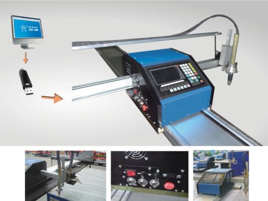 2017便宜的cnc金屬切割機START品牌液晶面板控制系統1300 * 2500mm工作區等離子切割機
